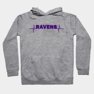 Ravens heartbeat purple Hoodie